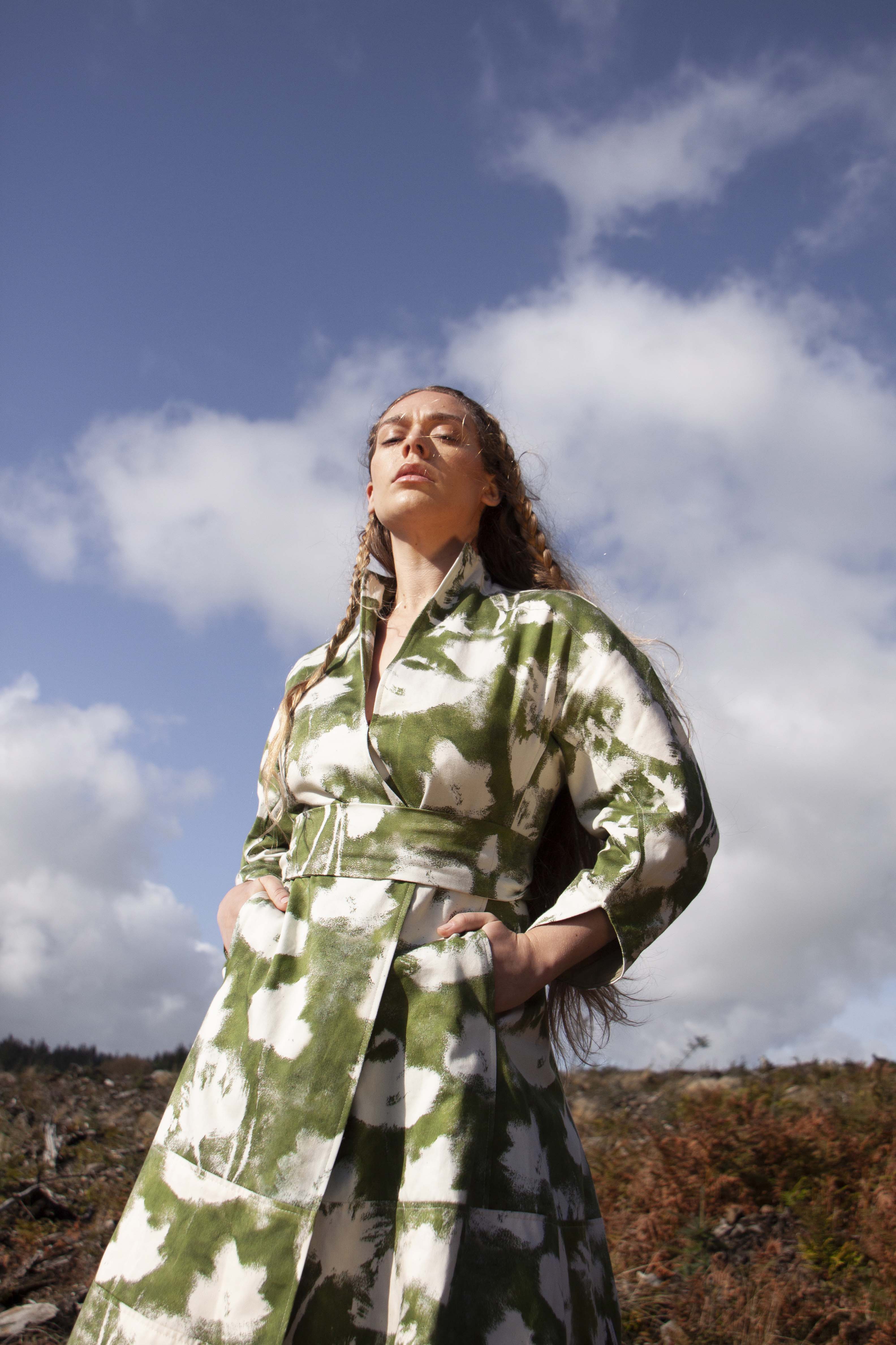 Hesketh Frances Dress Sage/Ivory