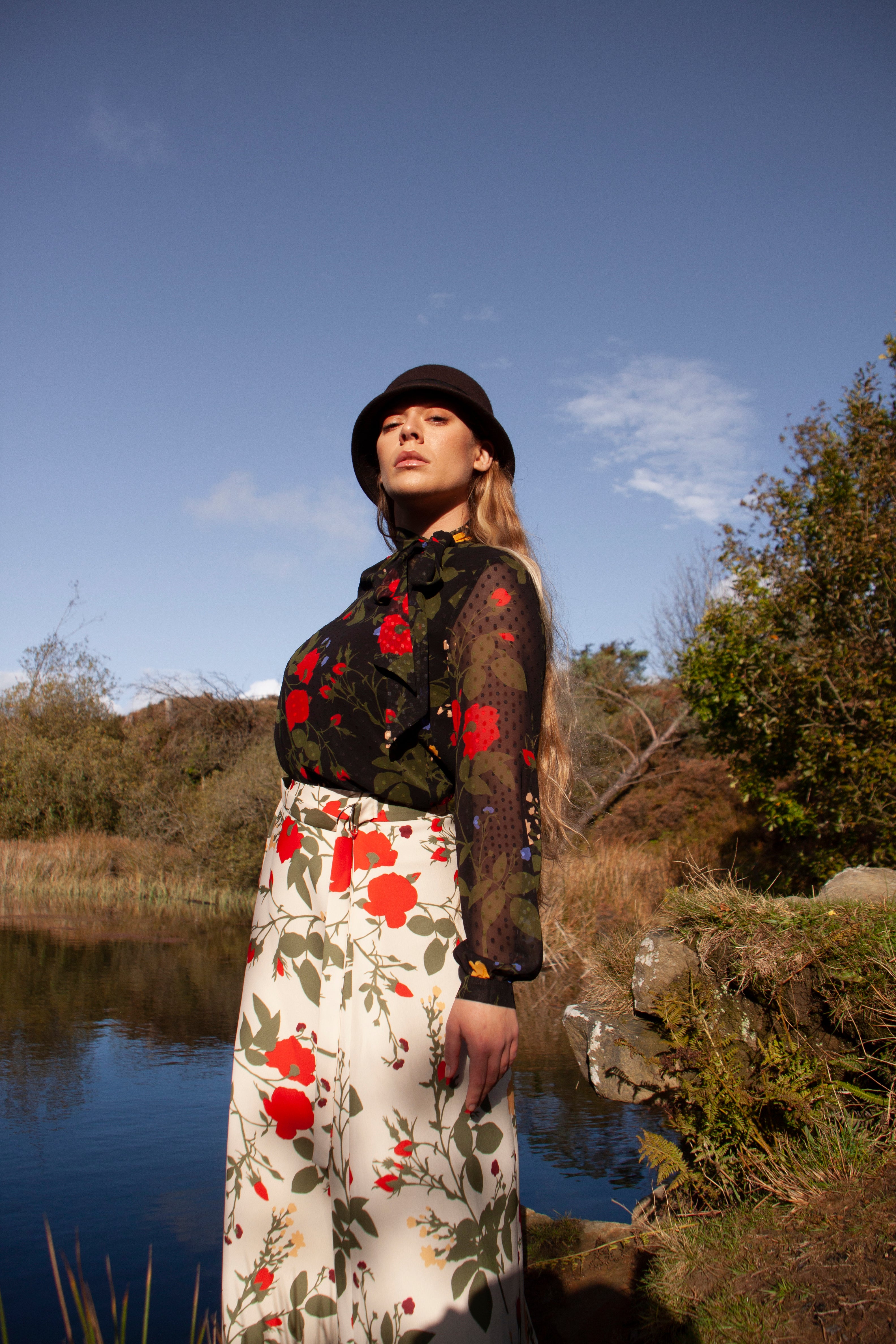 Adelaide Ava Blouse Black/Multi