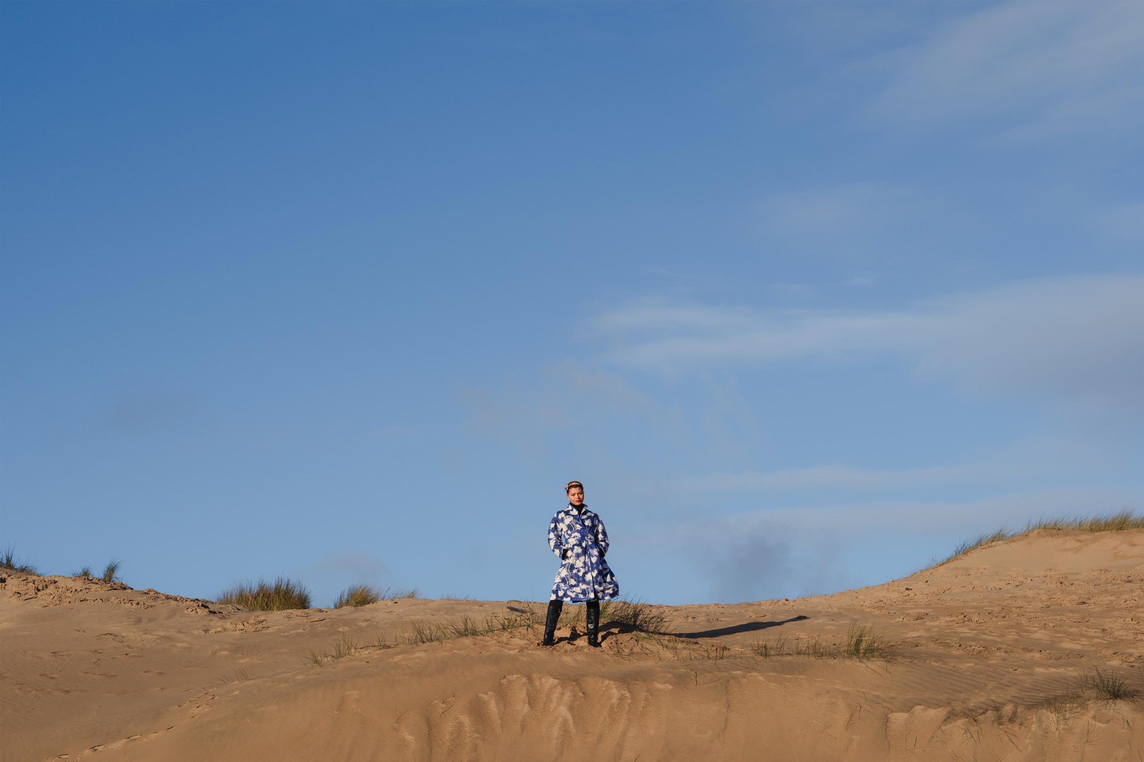 Hesketh Frances Dress Navy/Ivory
